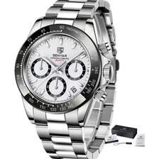 Reloj De Cuarzo Para Hombre Benyar Modelo By-5169 White