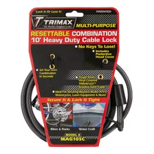 Trimax Mag10sc - Candado De Cable Combinado De 10 Pies