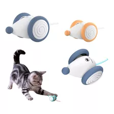 Juguete Ratoncito Interactivo Para Gatos Electrónico Usb Color Naranja
