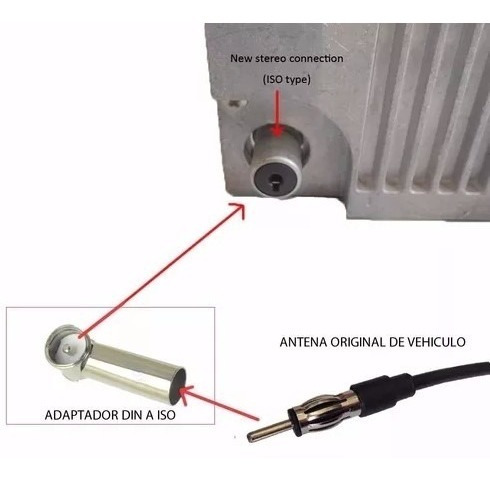 Adaptador De Antena De Radio Estereo Conector Iso Foto 3