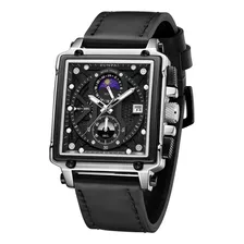 Reloj Wishdoit Impermeable Con Correa De Cuero Para Hombre