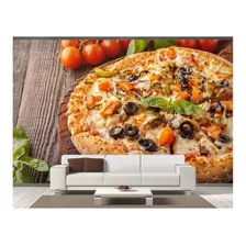 Adesivo De Parede Rodízio Pizza Gourmet 3d 12m² Al135