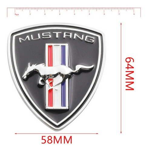 Mustang Shelby Emblemas Laterales Metlicos, Escudo 2 Piezas Foto 6