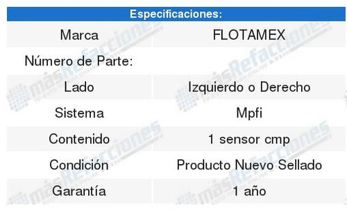 Sensor Arbol Cmp Chevrolet Aveo 1.6l 08-15 Foto 2