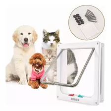 Puerta Para Mascotas Perros Gatos Con Cerradura Entra/salida