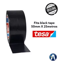 Cinta Adhesiva Profesional Tesa Negra De 50 Mm X 25 M