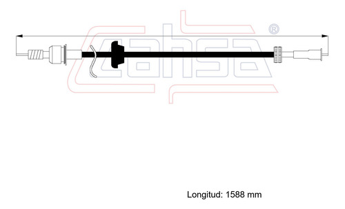 Cable Velocimetro Para Merkur Xr4ti 1989 2.3l Cahsa Foto 2