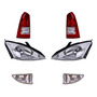 Cuartos + Faros 4 Piezas Depo P/ Ford Focus 2000-2002