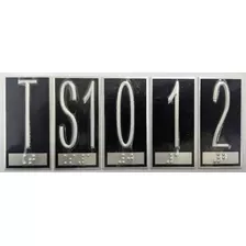 5 Placas Braille Elevador Aluminio - Andar