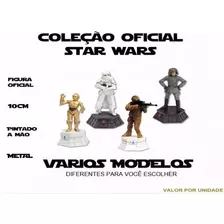 Kit Com 3 Star Wars Boneco Xadrez Figura Oficial Metal 