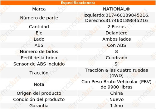 2- Mazas Delanteras Silverado 3500 2004/2006 National Foto 6