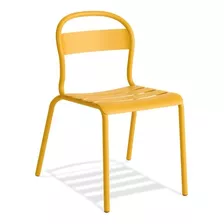 Silla De Aluminio Para Exterior E Interioir Stecca - Colos Color Amarillo