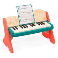 Piano Juguete De Madera Organo Musical Mini Maestro Battat Color Madera/turquesa/naranja