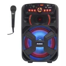 Caixa Som Amplificada Bluetooth Led 220w Rms Tws + Microfone