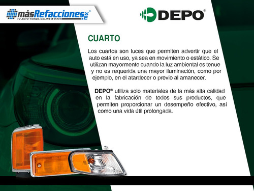 Cuarto Izq Blanco S/foco Jeep Comanche 86-92 Depo Foto 6