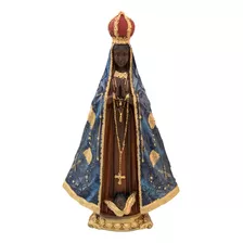 Imagem Nossa Senhora Aparecida 30cm - Modelo Italiano Gesso