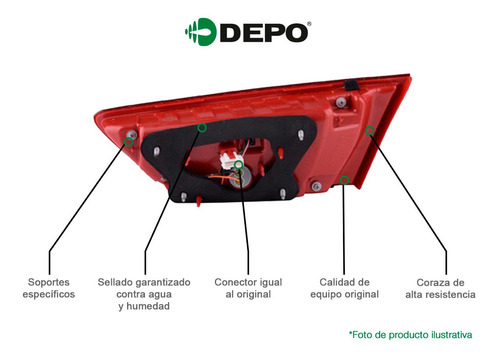 Calavera Ext Izq Roja S/foco Depo Honda Odyssey 05/07 Foto 3