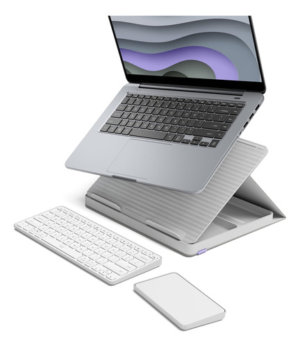 Kit De Escritorio Logitech Casa Con Teclado Y Soporte Laptop