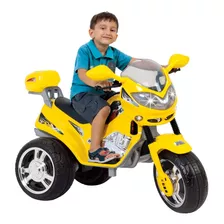 Mini Moto Eletrica Infantil Triciclo 6v Amarela Magic Toys