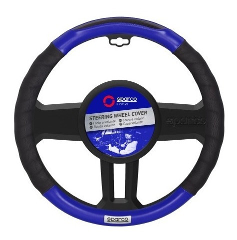 Funda De Volante Sparco Negro Placa Con Fibra De Carbono Foto 6