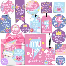 Kit Imprimible Día De La Mujer Girl Tags Etiquetas Tarjetas 