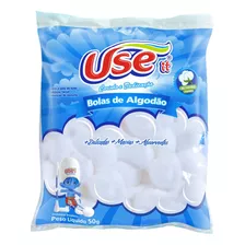 Algodão Bolas Branco Useit Macias Absorventes Pacote 50g