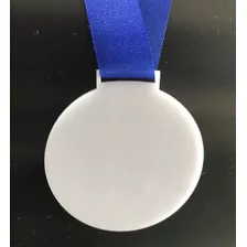 35 Medalha Branca Para Personalizar