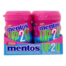 Pack Goma De Mascar Tutti Frutti E Menta Zero Açúcar Mentos Up2u Pote 336g 6 Unidades