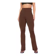 Kit 4 Calça Flare Feminina Bailarina Cintura Alta Wolfox