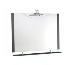 Espejo 80x100 Con Estante De Vidrio Con Apliques Minda