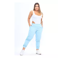 Calca Jogger Calça Moletom Feminino Flanelada Blogueira