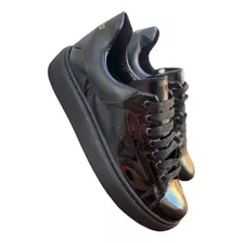 Zapatillas Tipo Mcqueen Charol Black 