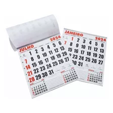 100 Und Blocos Comercial 14x16 Calendário Mensal 2024