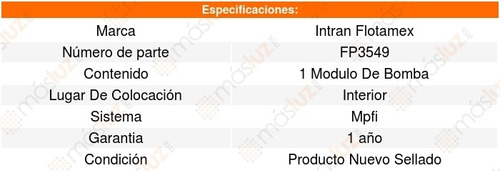 Modulo Bomba Gasolina Gmc Envoy Slt 4.2l L6 02 A 04 Intran Foto 3