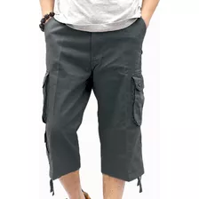 Mezclilla Strech Shorts Holgados De Algodón Pantalones Cargo