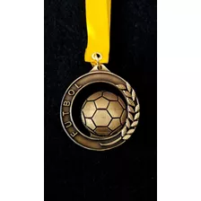 10 Medallas Metálicas Fútbol Laurel