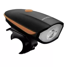 Lanterna Frontal Led Com Buzina Elétrica Rockbros Bicicleta