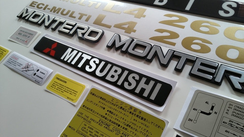 Montero Mitsubishi 2600 Set De Emblemas Y Calcomanias  Foto 4