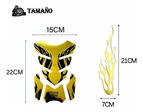 Set De Calcomanias Protector De Cubre Tanque Motos Tank Pad Foto 9