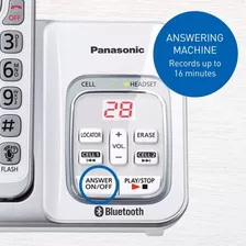 Teléfono Inalámbrico Panasonic Kxtgd593w De Escritorio Con 3 Bases