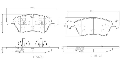 Balatas Ceramicas Del Mercedes-benz Ml500 05/09 Brembo Foto 2