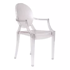 Cadeira Ghost Com Braço Transparente Cristal Inmetro