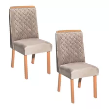Conjunto 2 Cadeiras Estofadas Roma Bom Pastor Noce