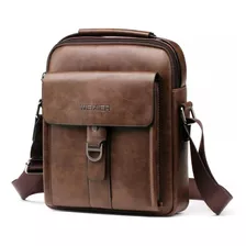 Bolsa De Ombro Mensageiro Masculina Couro Legitimo Weixier