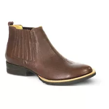 Botina Masculina Couro Floater Chocolate - Silverado Botas