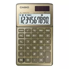 Calculadora Electronica Casio Sl-1000tw 10 Dig Display Xl Color Oro