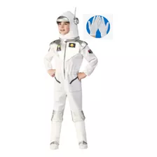 Fantasia De Astronauta Nasa Menino Infantil Com Capacete 