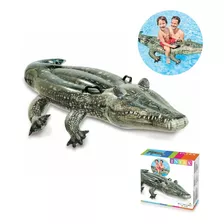 Boia Bote Inflável Jacaré Gator Realista Intex 1,70m