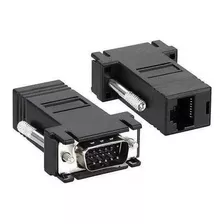 Par De Adaptador Extensor Vga Video Via Cabo Rede Rj45