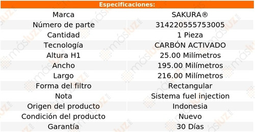 Filtro Aire Acondicionado Carb Act Compass 2.0l 4 Cil 07/17 Foto 3